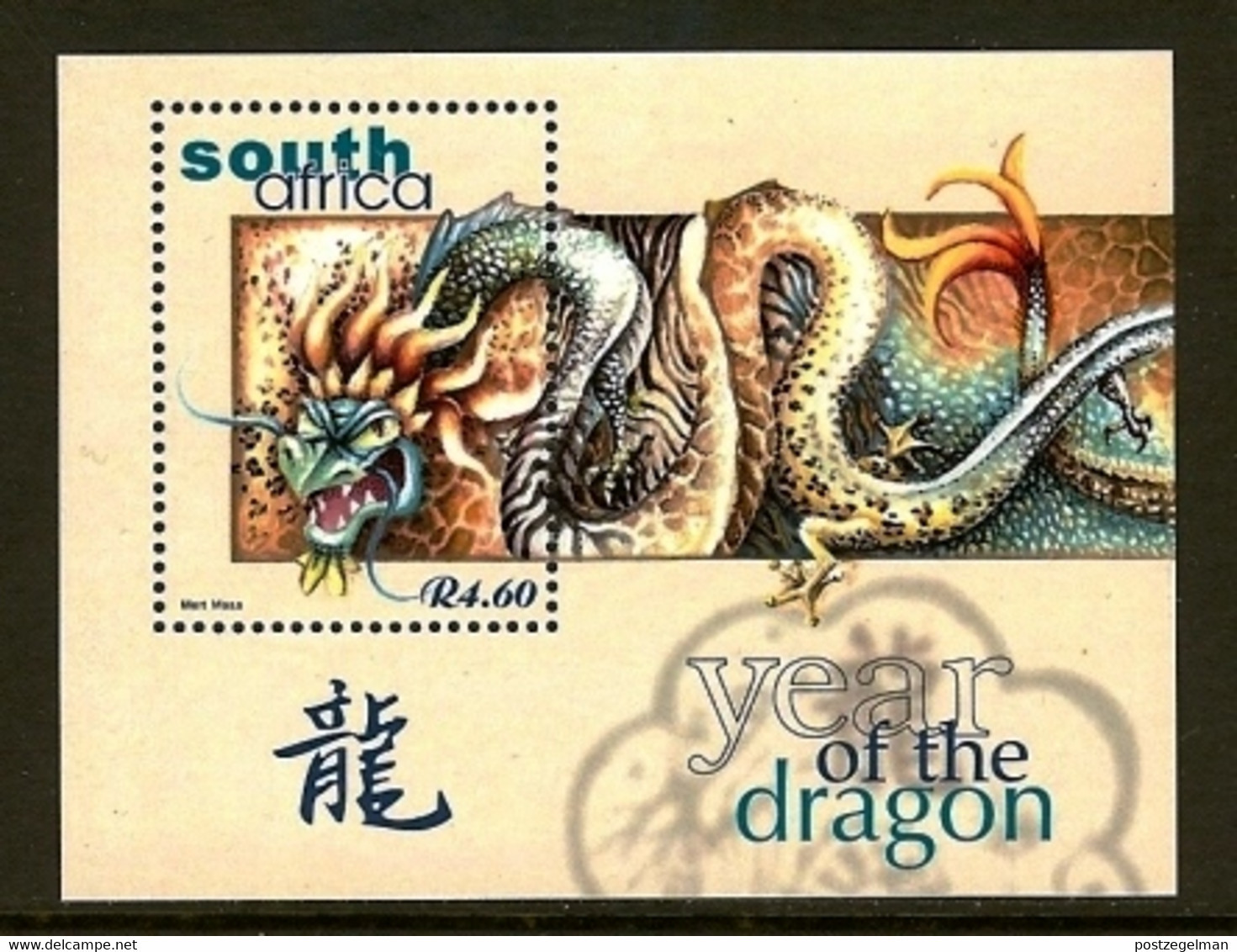 RSA, 2000, MNH Stamp(s) On MS , Year Of The Dragon, Michel Nr(s).  Block 82 Scannr. F3785 - Ongebruikt