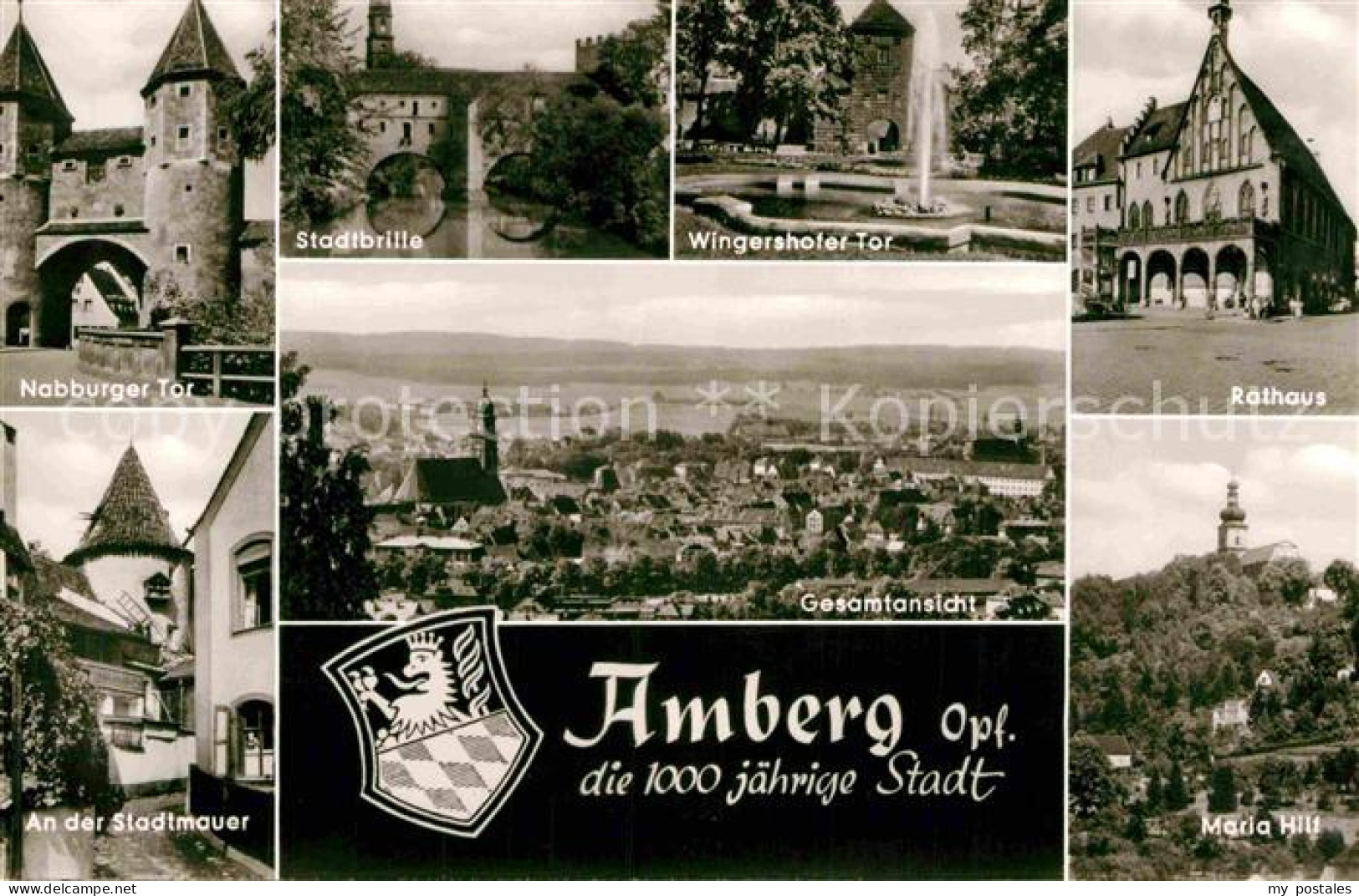 72814245 Amberg Oberpfalz Nabburger Tor Stadtmauer Gesamtansicht Stadtbrille Rat - Amberg