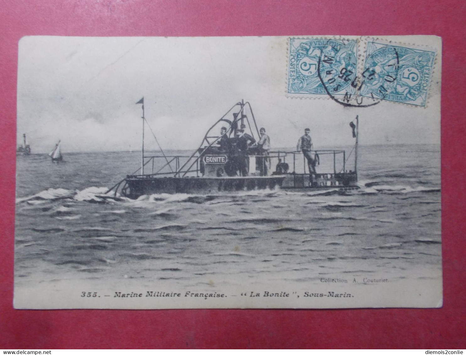 Carte Postale - Marine Nationale Bateau LA BONITE Sous-Marin (B100) - Sous-marins
