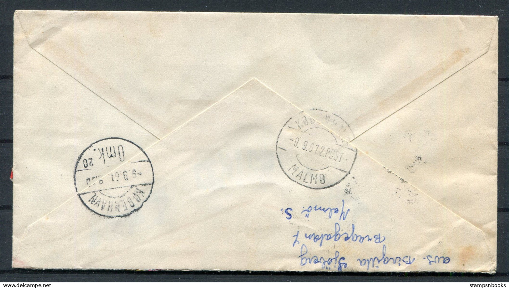 1961 Sweden Malmo Express Cover - Copenhagen  - Lettres & Documents
