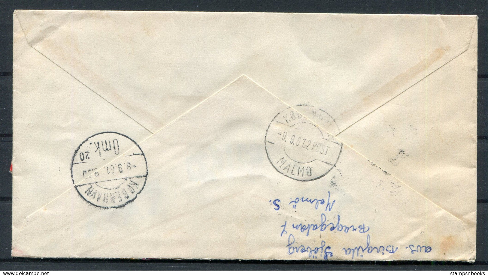 1961 Sweden Malmo Express Cover - Copenhagen  - Briefe U. Dokumente