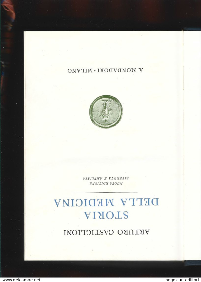 Medicina Bibliografia+Castiglioni STORIA DELLA MEDICINA.-Mondadori Milano 1936 - Libri Antichi