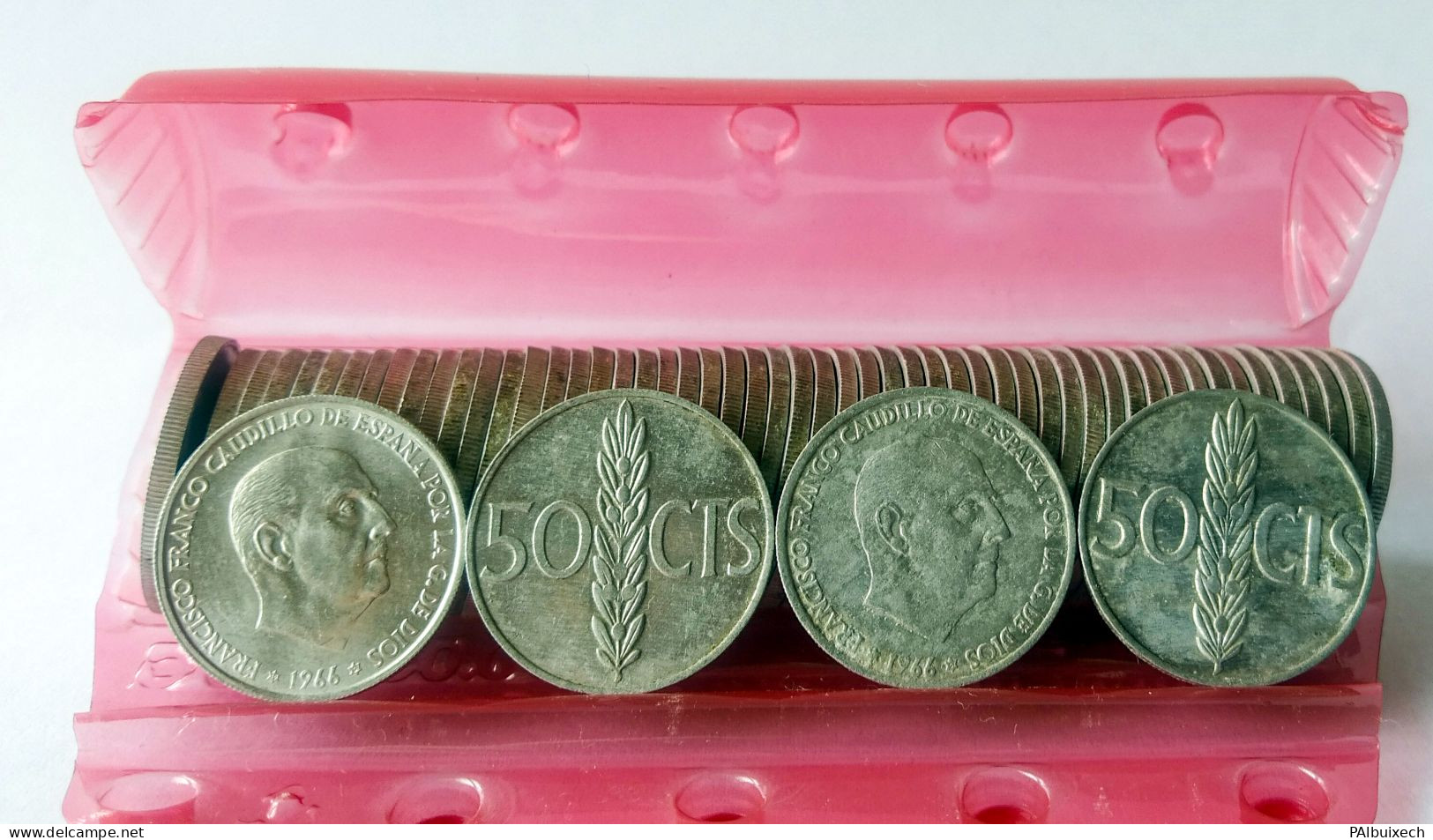 Lote De 100 Monedas Franco De 50 Céntimos - Sonstige & Ohne Zuordnung