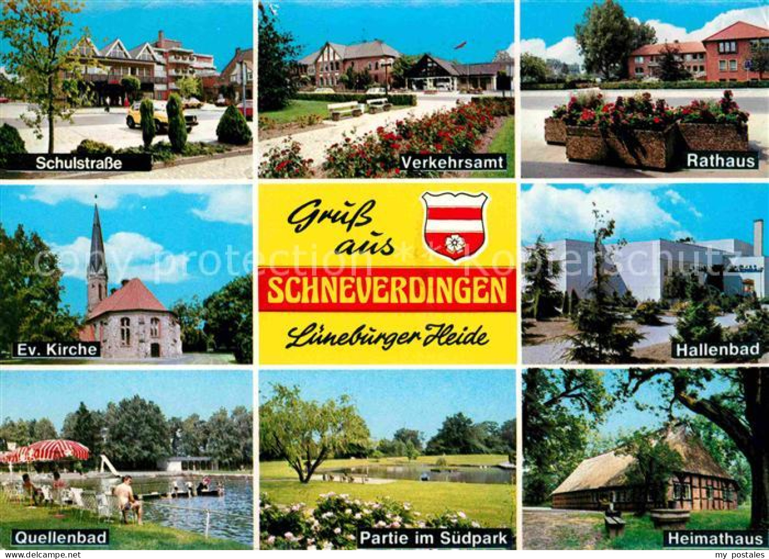 72770131 Schneverdingen Schulstrasse Evangelische Kirche Quellenbad Verkehrsamt  - Schneverdingen