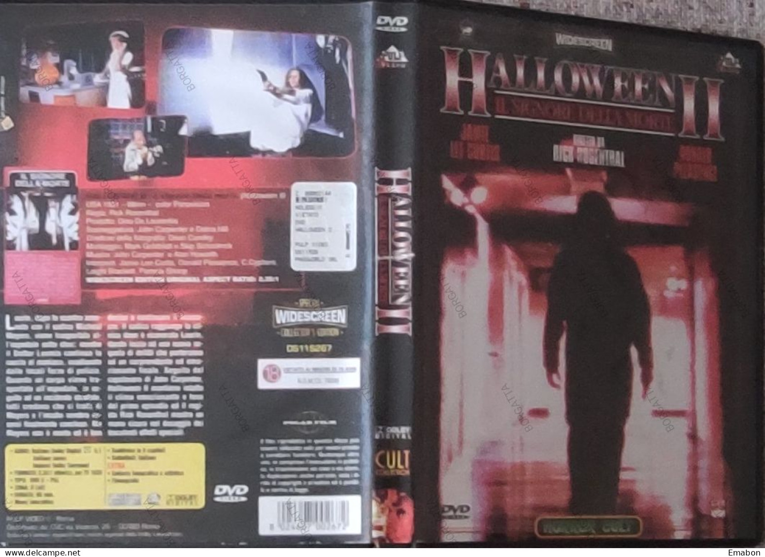 BORGATTA - HORROR - Dvd " HALLOWEEN II IL SIGNORE DELLA MORTE "- JAMIE LEE CURTIS - PAL 2 - PULP -  USATO In Buono Stato - Horror