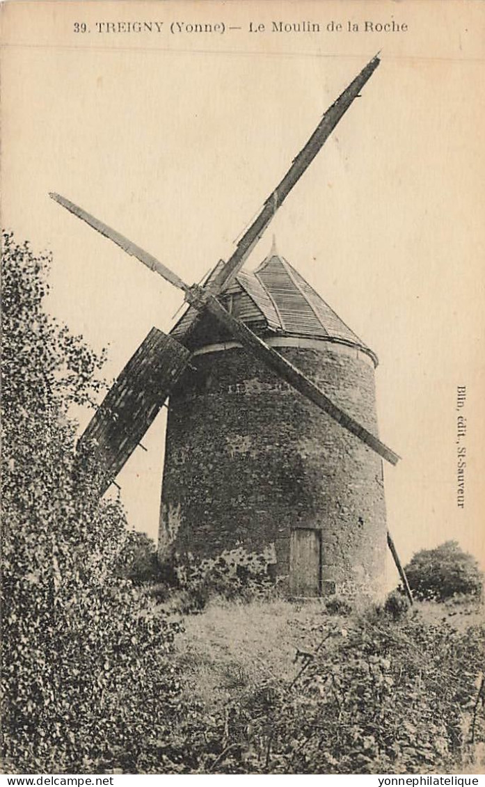 89 - YONNE - TREIGNY - Le Moulin De La Roche - Thème Moulin à Vent - 11440 - Treigny