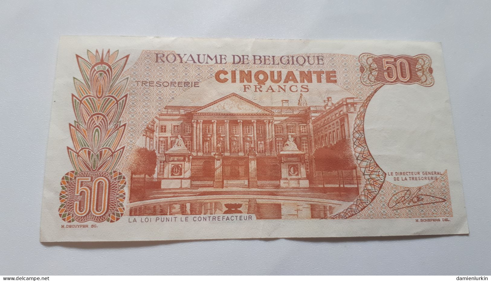 BELGIQUE/BELGIE/BELGIEN 50 FRANCS 1966 TYPE III LAUWERYNS (01-12-1984/31-03-1988) SERIE A 9000 P-139a.4 - 50 Francs