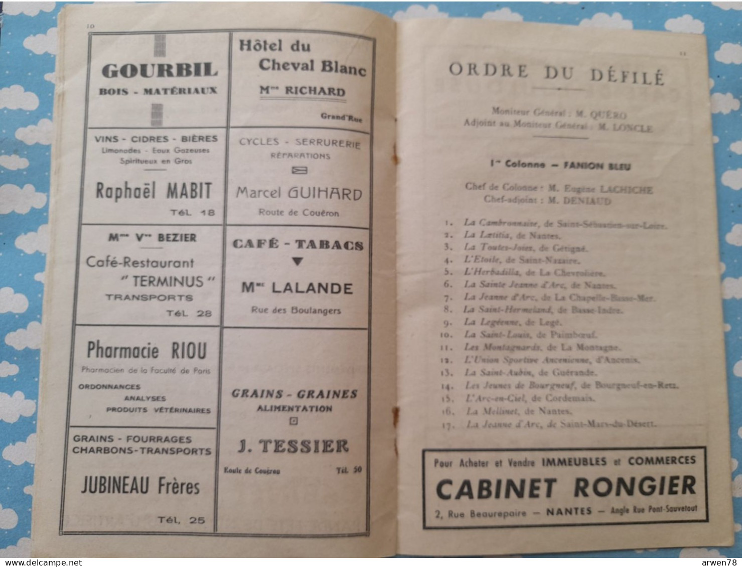 Livret Grand CONCOURS Régional De GYMNASTIQUE Et De MUSIQUE ST SAINT ETIENNE DE MONTLUC 1947 - Publicités