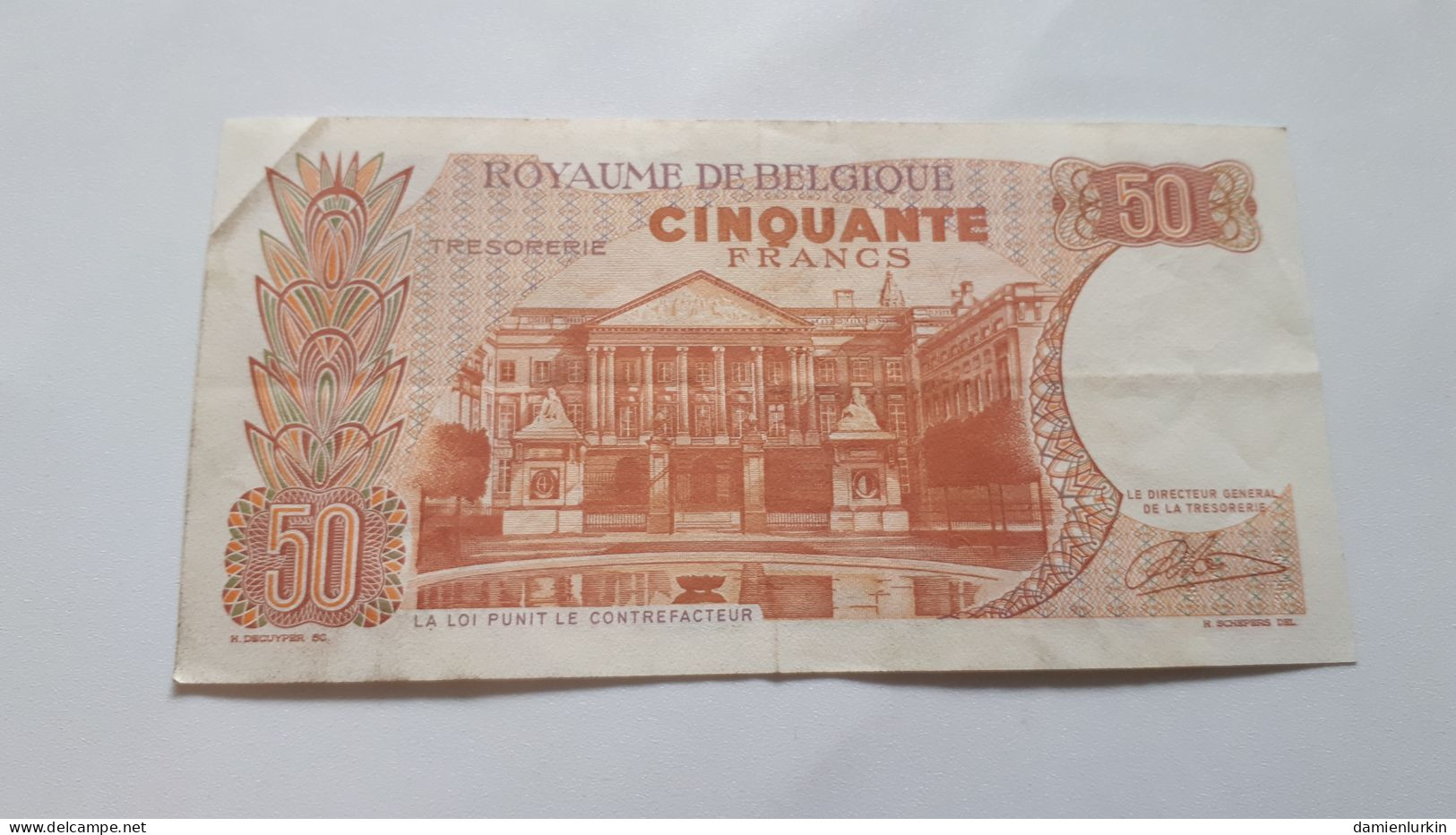 BELGIQUE/BELGIE/BELGIEN 50 FRANCS 1966 TYPE III LAUWERYNS (01-12-1984/31-03-1988) SERIE D  P-139a.4 - 50 Franchi