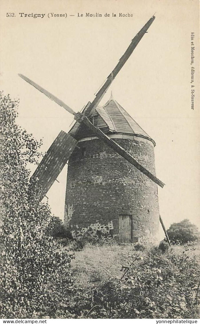 89 - YONNE - TREIGNY - Le Moulin De La Roche - Thème Moulin à Vent - 11445 - Treigny