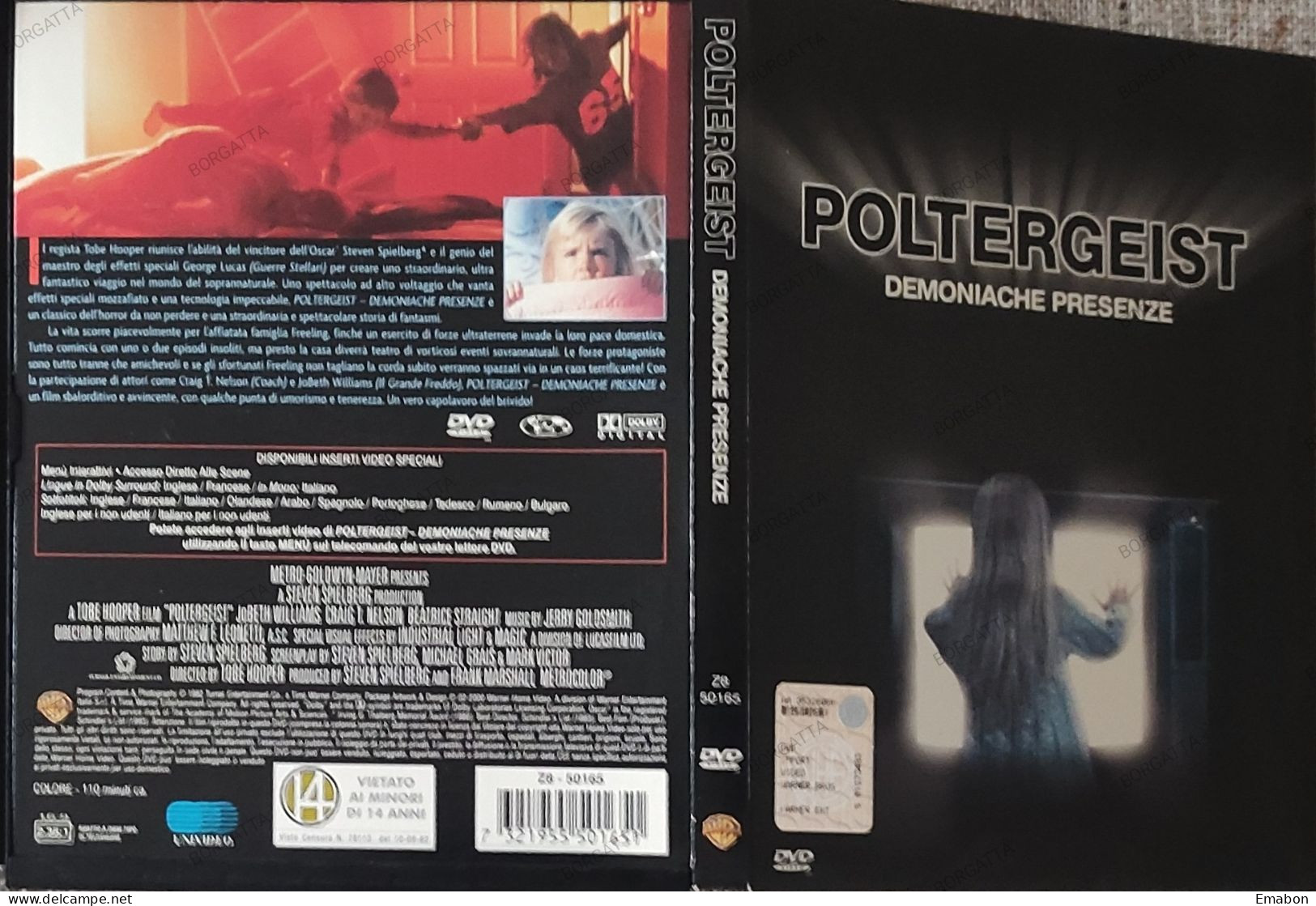 BORGATTA - HORROR - Dvd " POLTERGEIST DEMONIACHE PRESENZE "- - PAL 2 - WARNER 2000-  USATO In Buono Stato - Horreur