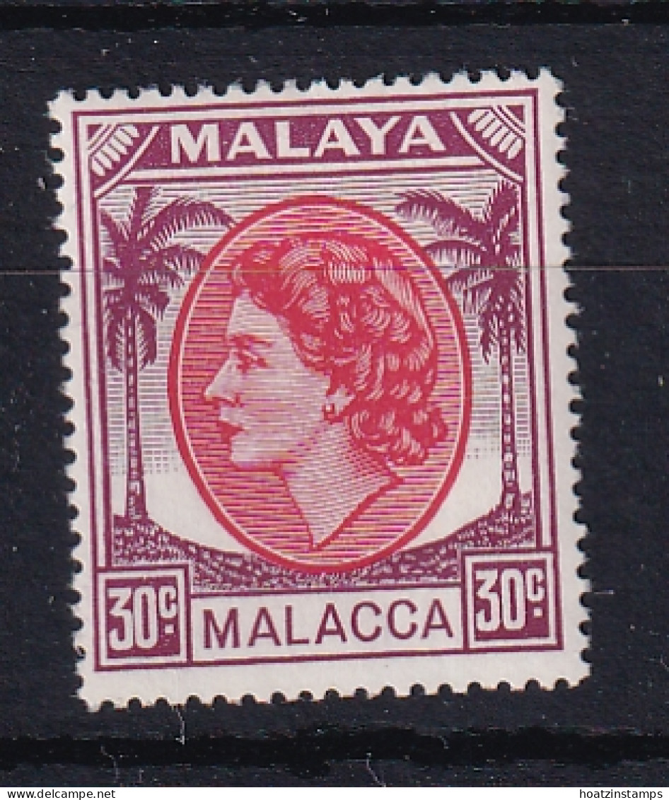 Malaya - Malacca: 1954/57   QE II    SG33    30c     MH - Malacca