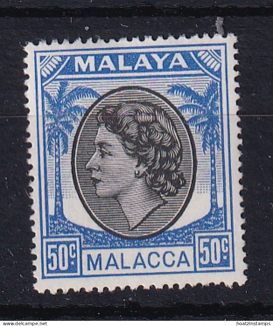 Malaya - Malacca: 1954/57   QE II    SG35    50c     MH - Malacca