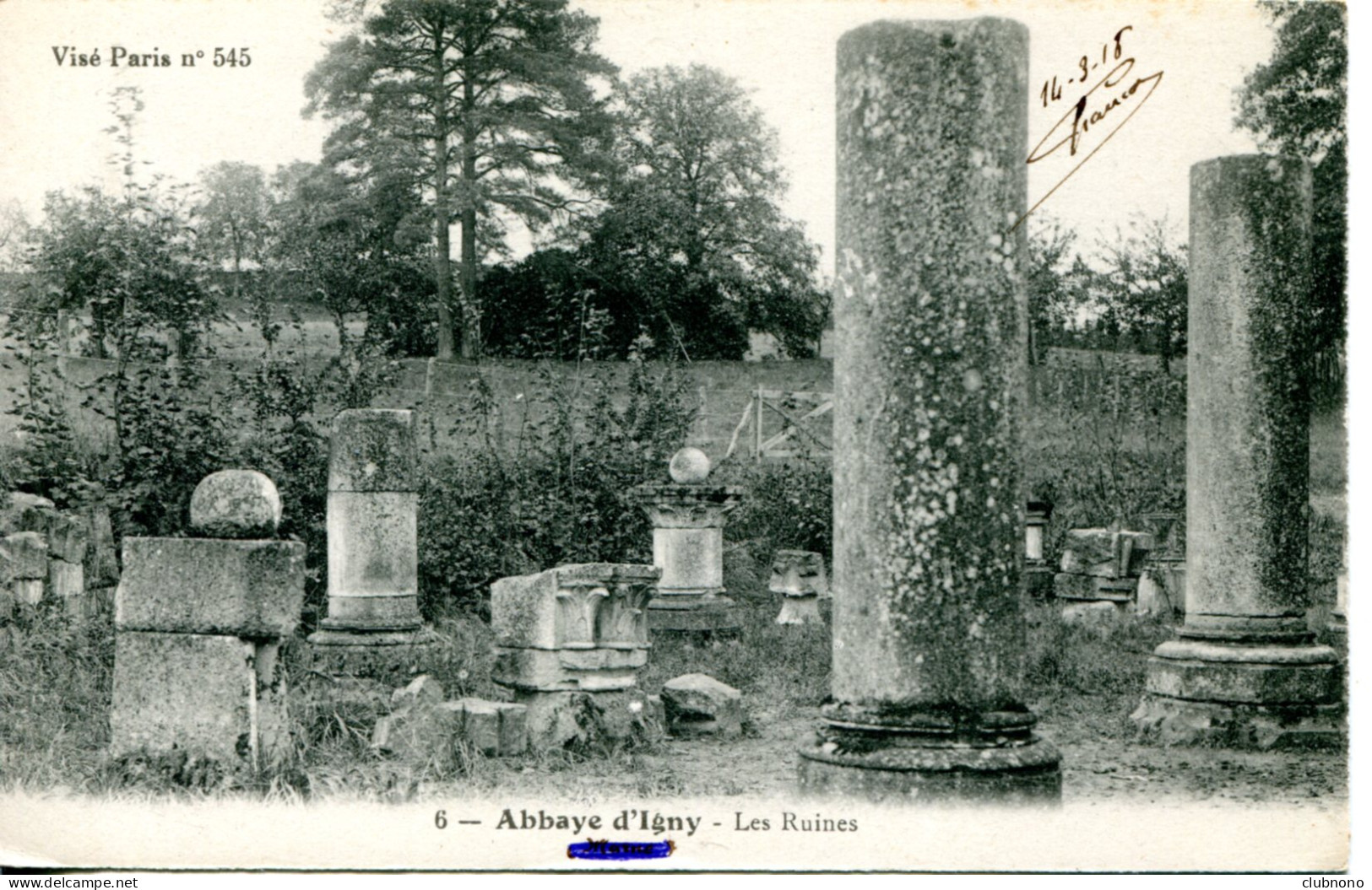 CPA - IGNY - ABBAYE - LES RUINES - Igny