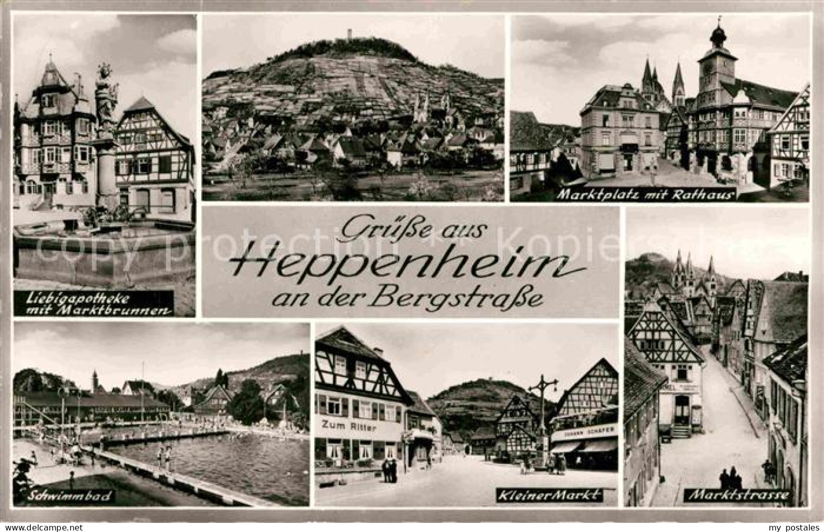 72769332 Heppenheim Bergstrasse Liebigapotheke Marktbrunnen Schwimmbad Kleiner M - Heppenheim