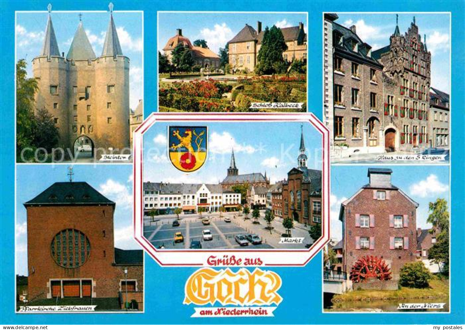 72769088 Goch Steintor Schloss Halbeck Haus Zu Den 5 Ringen Markt Kirche An Der  - Goch
