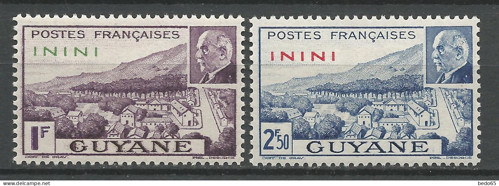 ININI N° 51 Et 52  NEUF* TRACE DE  CHARNIERE / Hinge / MH - Unused Stamps