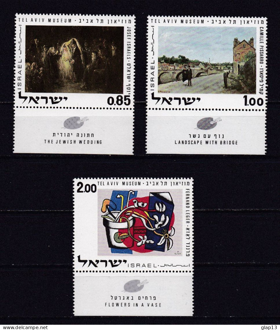 ISRAEL 1970 TIMBRE N°426/28 NEUF** TABLEAUX - Nuovi (con Tab)