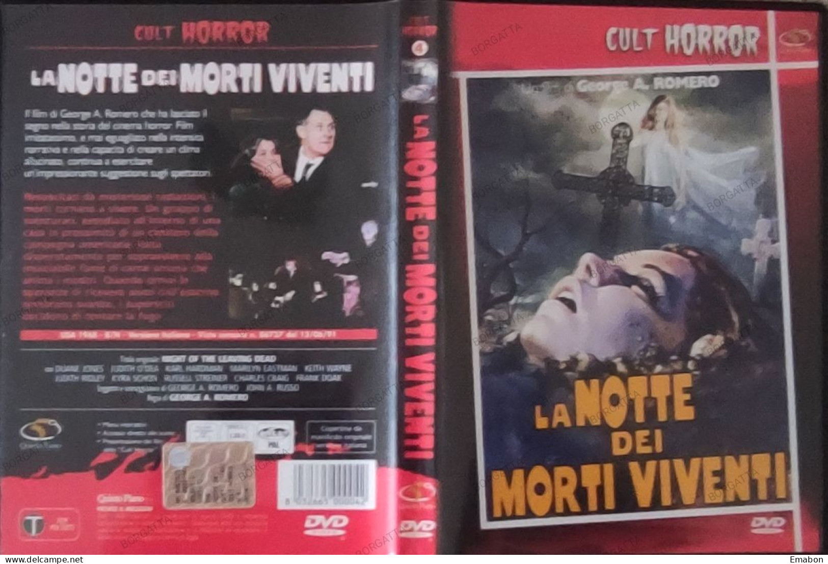 BORGATTA - HORROR - Dvd " LA NOTTE DEI MORTI VIVENTI " GEORGE A ROMERO - PAL 2 - QUINTOPIANO -  USATO In Buono Stato - Horreur