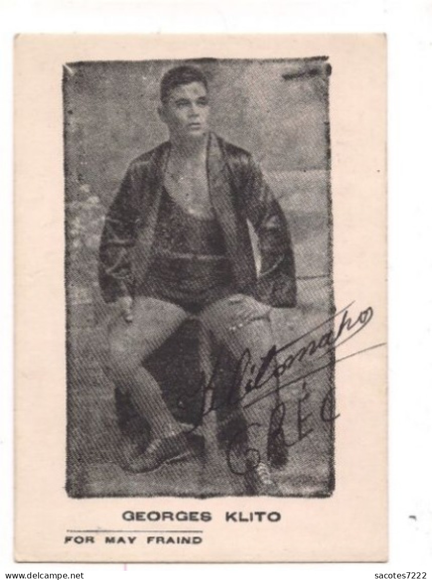 GEORGES KLITO - (Grèce) -- CATCH ?    AUTOGRAPHE - - Wrestling