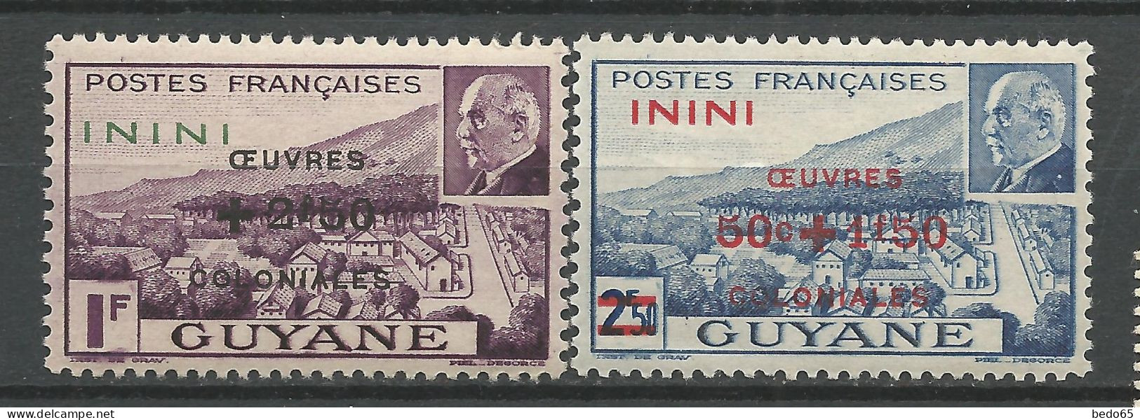 ININI  N° 57 Et 58 NEUF**  SANS CHARNIERE NI TRACE / Hingeless  / MNH - Nuovi