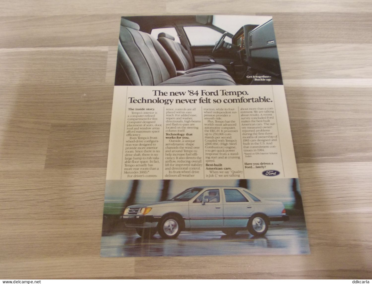 Reclame Advertentie Uit Oud Tijdschrift 1984 - Ford Tempo - Publicités