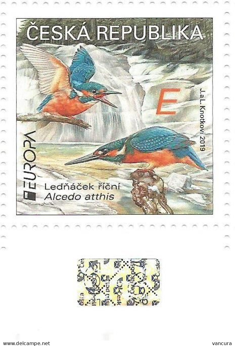 ** 1026 Czech Republic EUROPA Kingfisher 2019 Hologram - Ologrammi