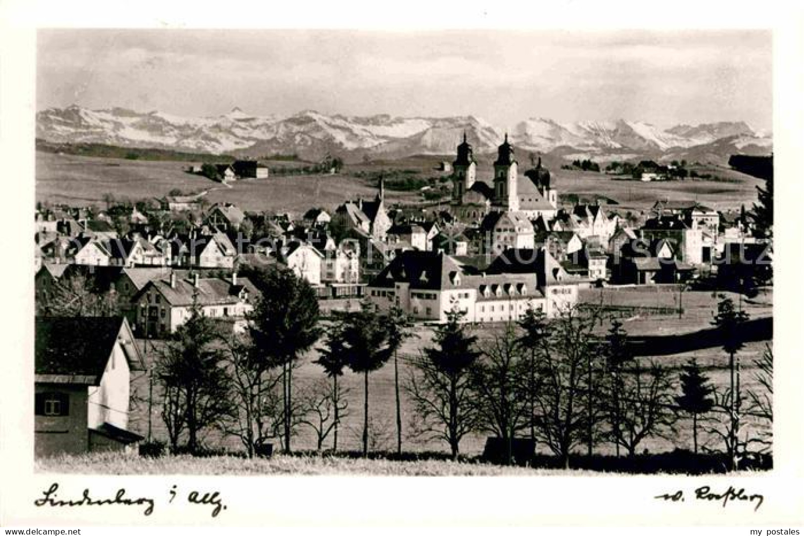 72767890 Lindenberg Allgaeu Kirche Panorama  Lindenberg I.Allgaeu - Lindenberg I. Allg.