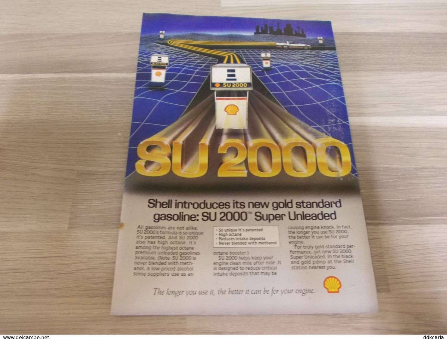 Reclame Advertentie Uit Oud Tijdschrift 1984 - SHELL Introduces Its New Gold Standard Gasoline: SU 2000 Super Unleaded - Publicités