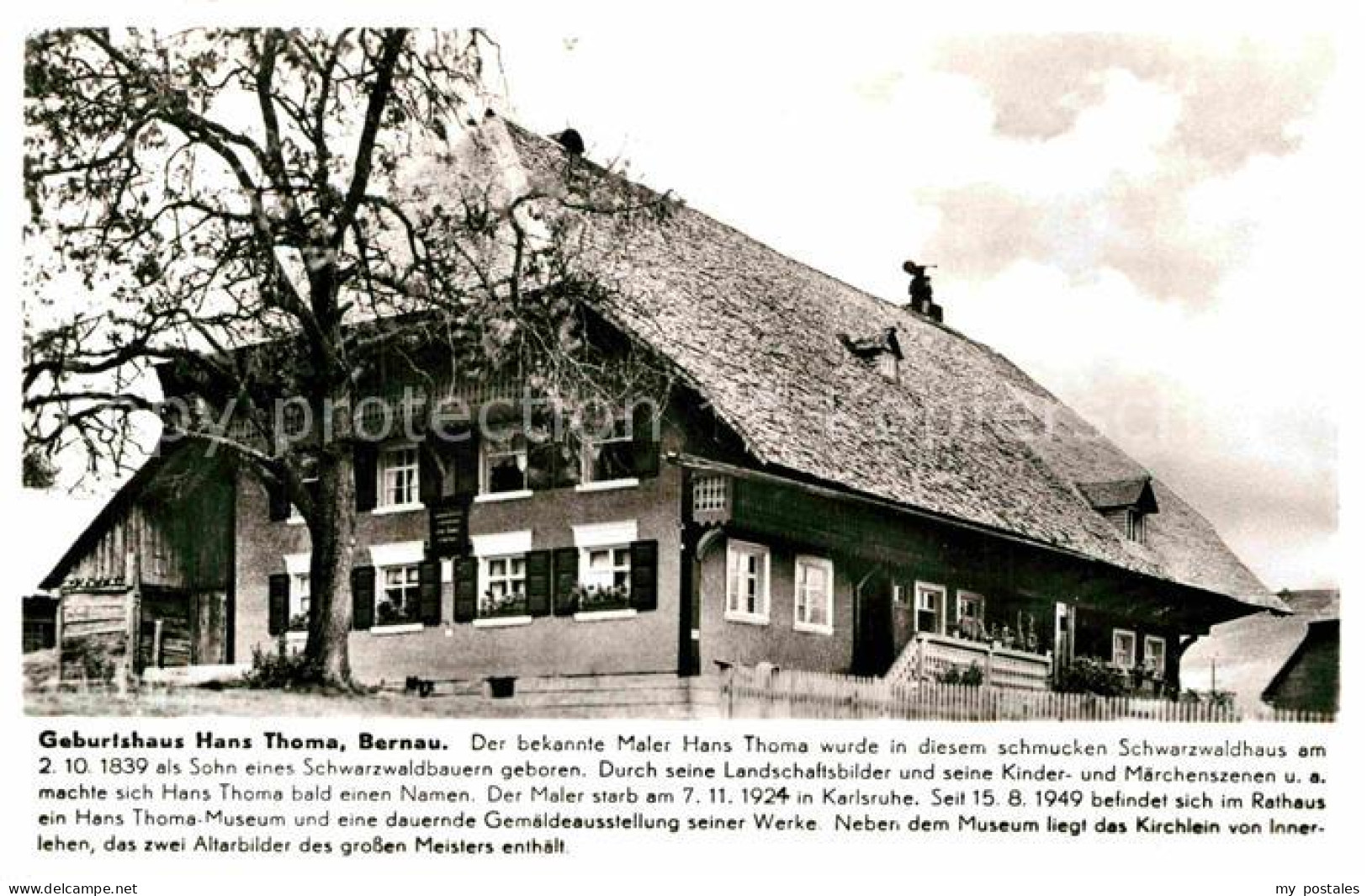 72767810 Bernau Schwarzwald Geburtshaus Von Hans Thoma Bernau Im Schwarzwald - Bernau