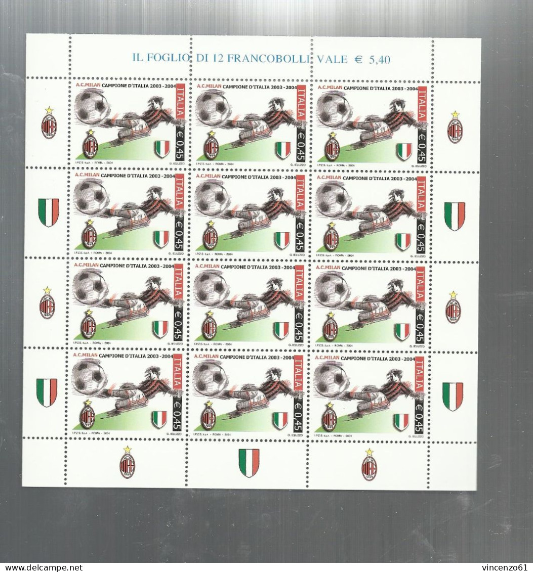 Foglietto 2004 Milan Campione D'italia 2003 - 2004 - Beroemde Teams