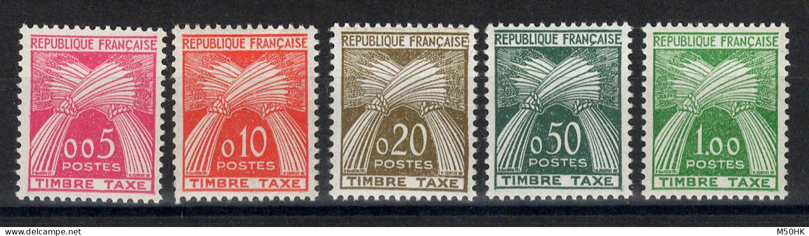 Taxe YV 90 à 94 N** MNH Luxe , Gerbes En NF Complete , Cote 70 Euros - 1960-.... Nuevos