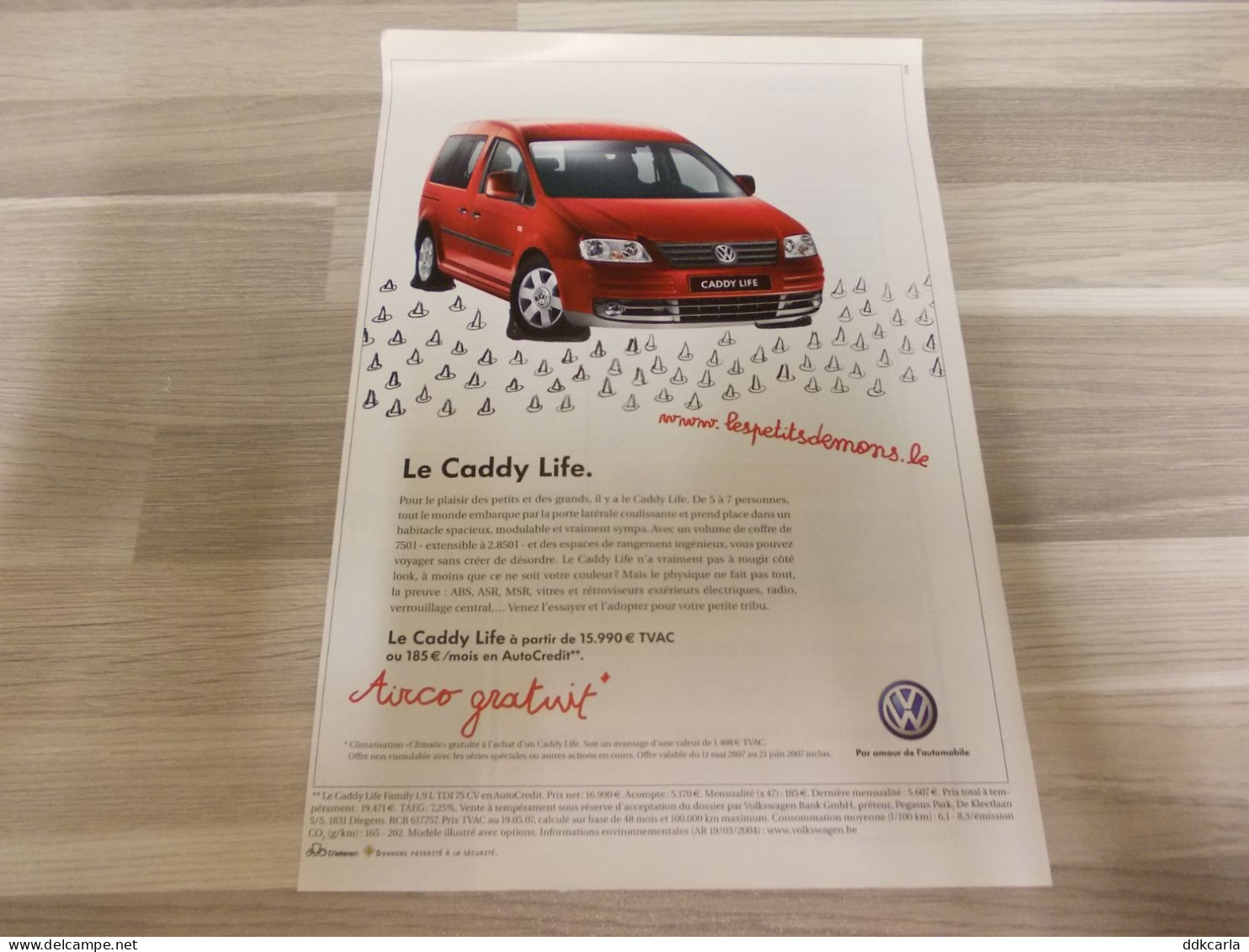 Reclame Advertentie Uit Oud Tijdschrift 2007 - VW Volkswagen Caddy Life - Publicités