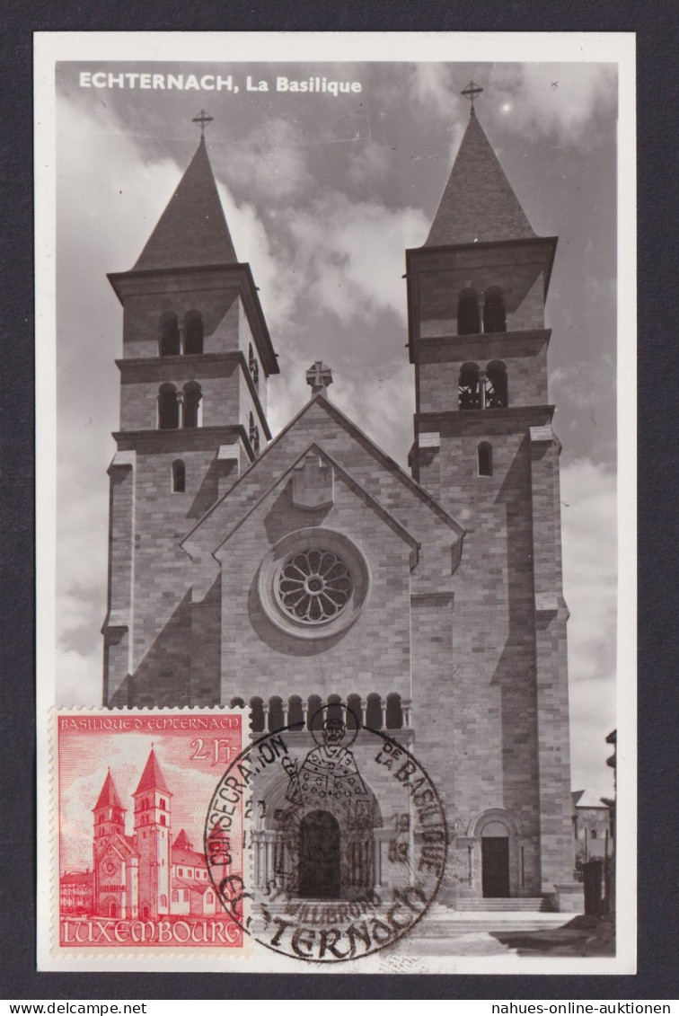 Luxemburg 514 Basilika Des Hl. Willibrord Mainz Selt. Maximum Karte - Brieven En Documenten