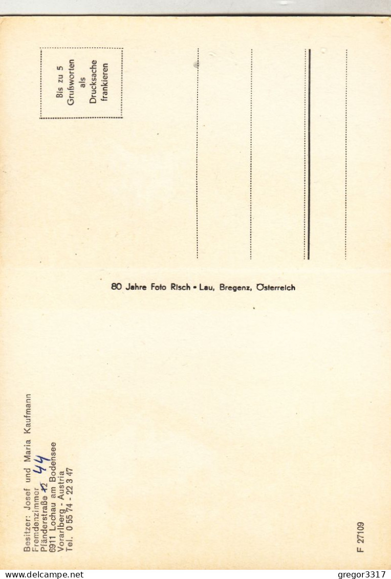 E4944) LOCHAU - Am Bodensee - Haus DREILÄNDERBLICK - Zweibild AK Mit Alten AUTOS VW KÄFER Etc. - Lochau