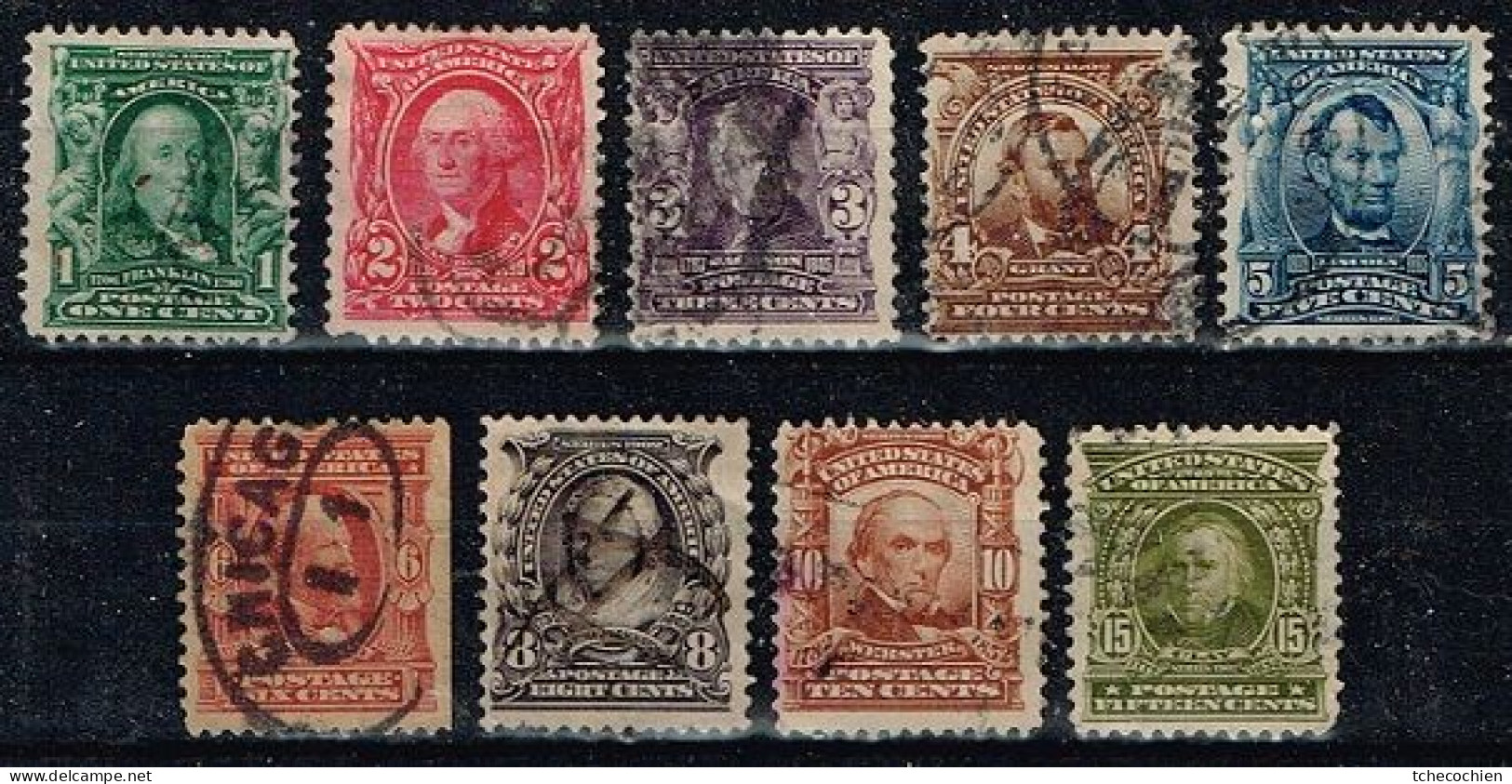 Etats-Unis - Y&T N° 144 à 151 + 153, Oblitérés. Valeur Catalogue Y&T 2005 : 18,50 € - Used Stamps