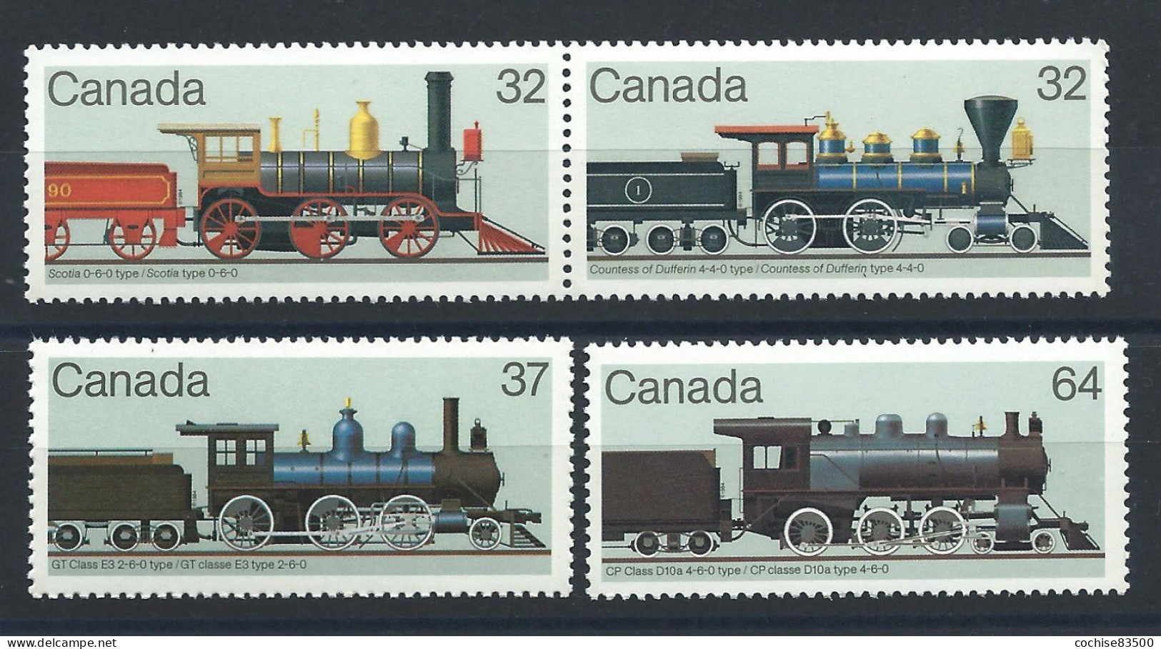 Canada N°895/98** (MNH) 1984 - Locomotives - Neufs