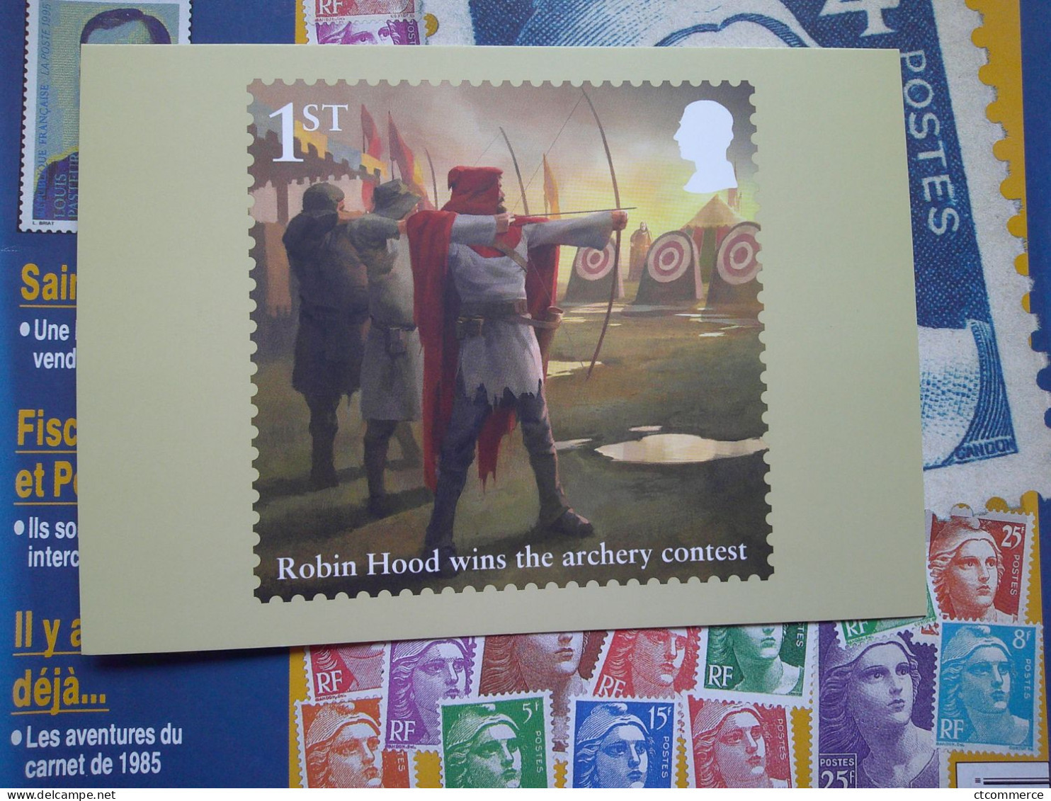 PHQ Robin Hood Wins The Archery Contest, Robin Des Bois Remporte Le Concours De Tir à L'arc - Briefmarken (Abbildungen)