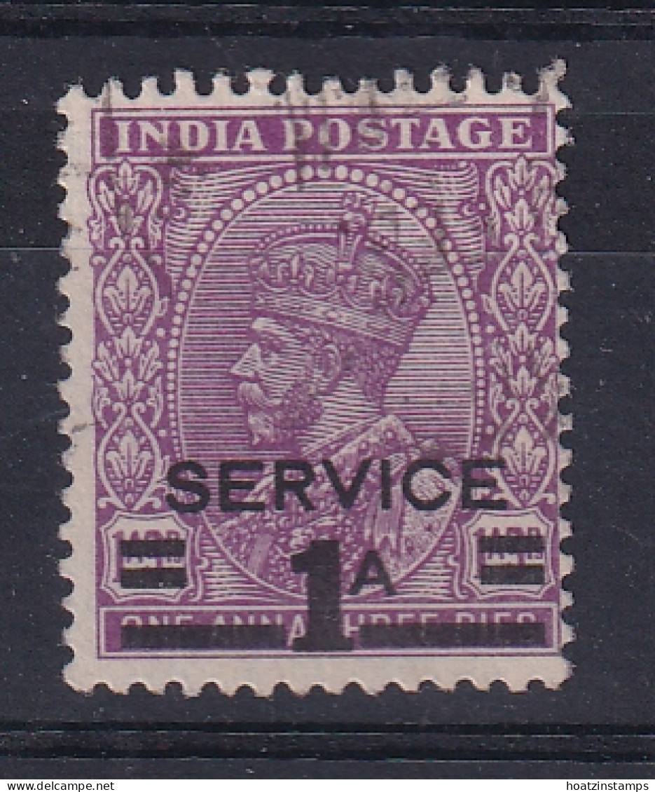 India: 1939   Official - KGV 'Service' OVPT    SG O139     1a On 1¼a     Used - Timbres De Service