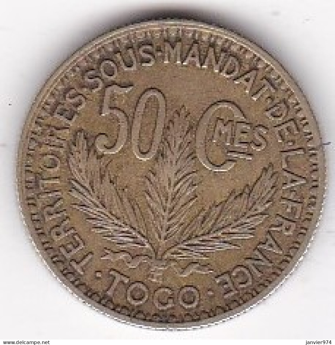 Territoire Sous Mandat De La France. Togo. 50 Centimes 1924. En Bronze Aluminium,  Lec# 7 - Togo