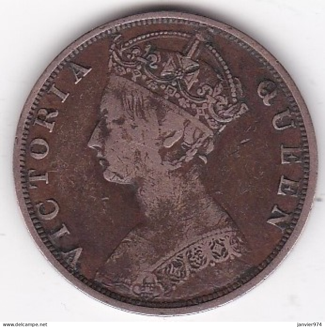 Hong Kong . 1 Cent 1880 . Victoria. Bronze . Frappe Monnaie, KM# 4.1 - Hongkong
