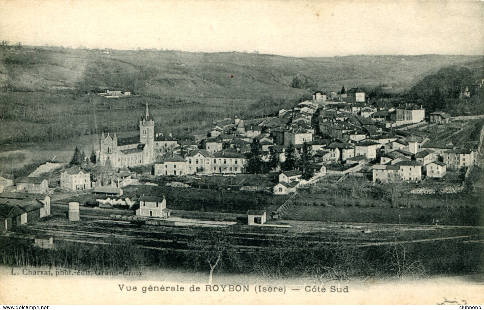 CPA -  ROYBON - VUE GENERALE - COTE SUD - Roybon