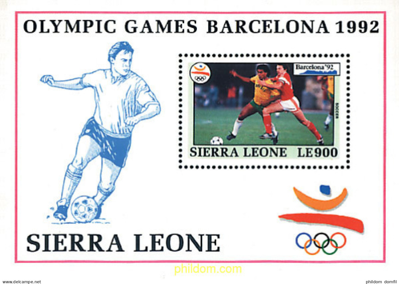 241817 MNH SIERRA LEONA 1992 25 JUEGOS OLIMPICOS VERANO BARCELONA 1992 - 16 JUEGOS OLIMPICOS INVIERNO. ALBERTVILLE 1992 - Sierra Leone (1961-...)