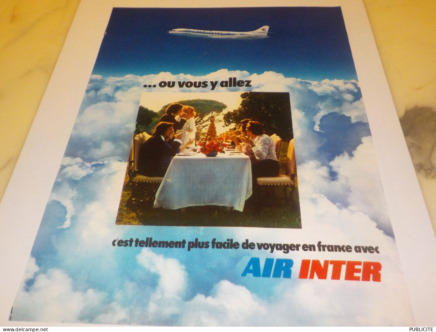 ANCIENNE PUBLICITE EN FRANCE AVEC   AIR INTER 1972 - Autres & Non Classés