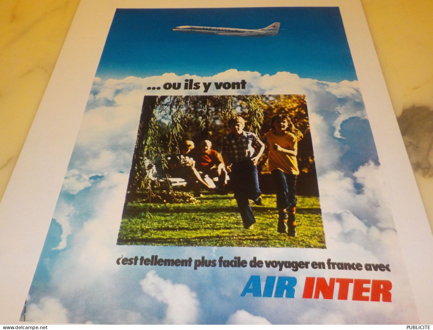 ANCIENNE PUBLICITE EN FRANCE AVEC   AIR INTER 1972 - Autres & Non Classés