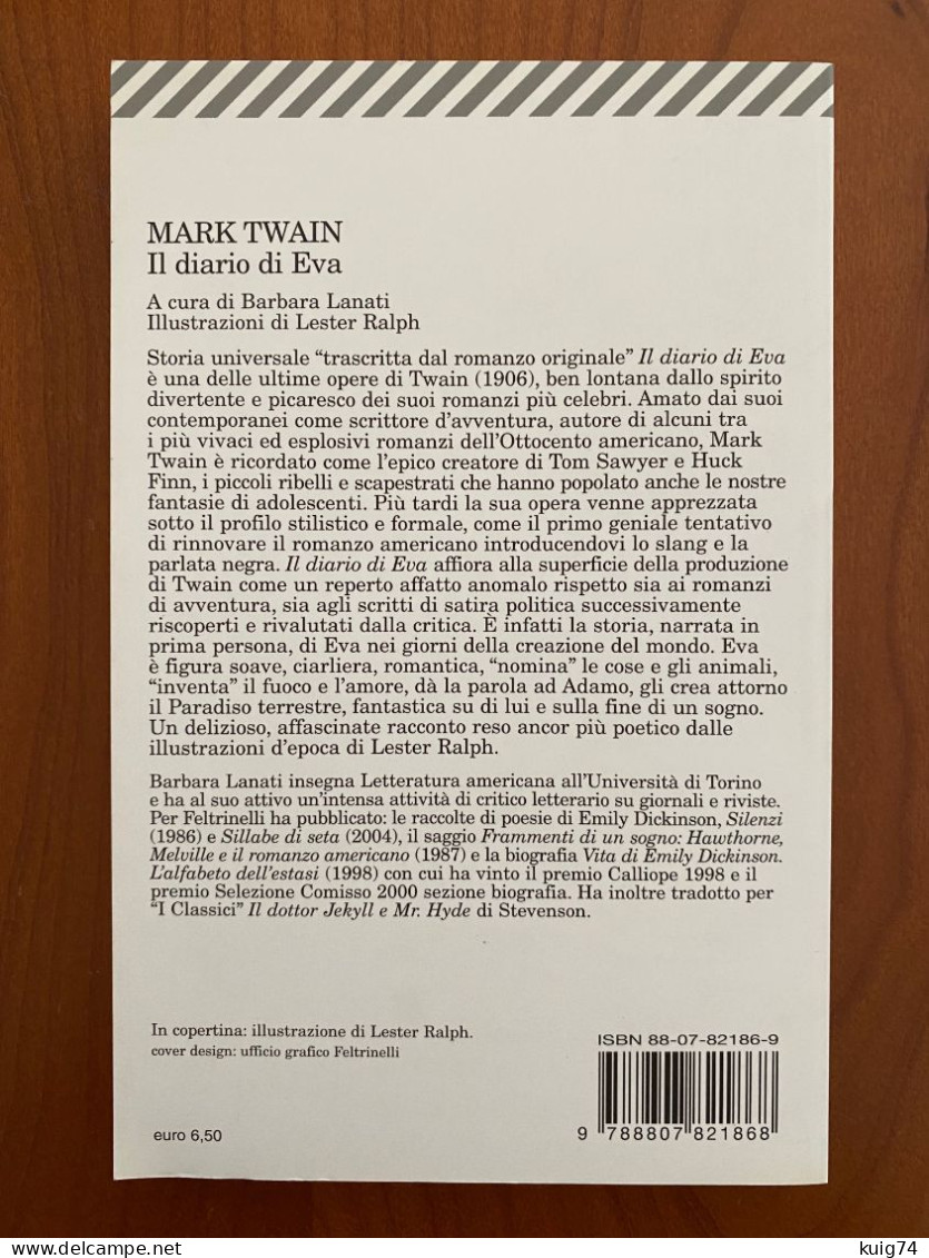 IL DIARIO DI EVA Di Mark Twain - Other & Unclassified