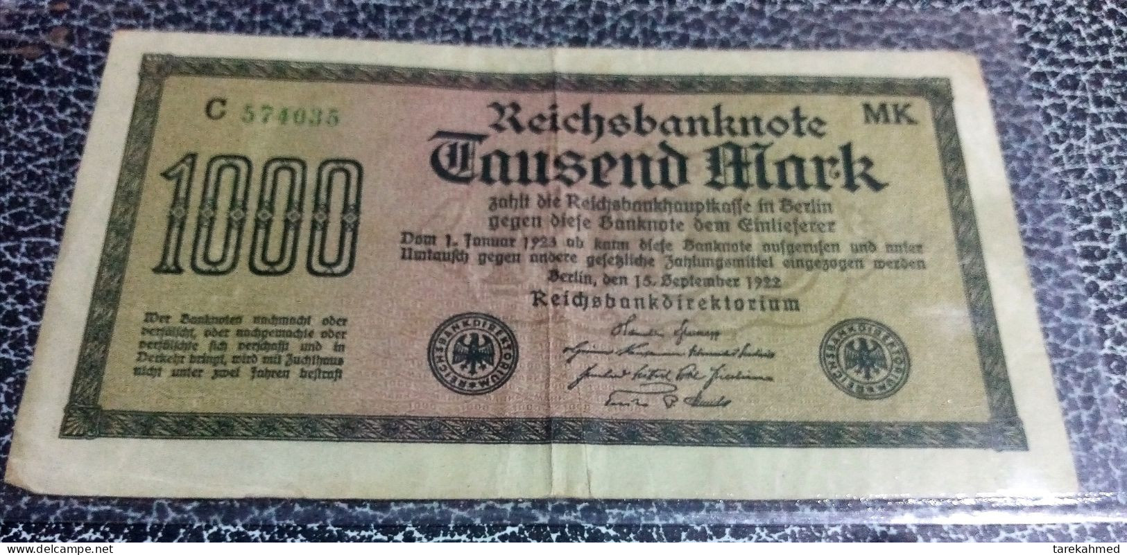 ALLEMAGNE, 1000 MARK, Berlin 1922 XF+ P 76 - 1000 Mark