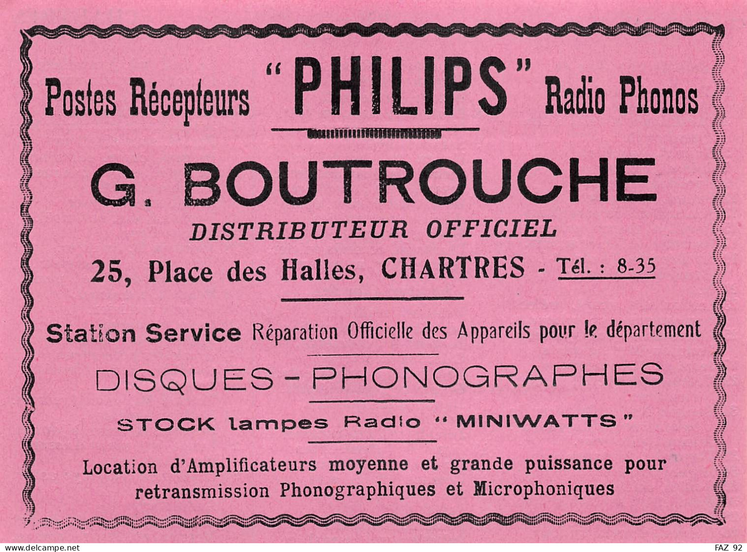 Chartres - Place Des Halles - Postes Récepteurs - G. Boutrouche - Publicités