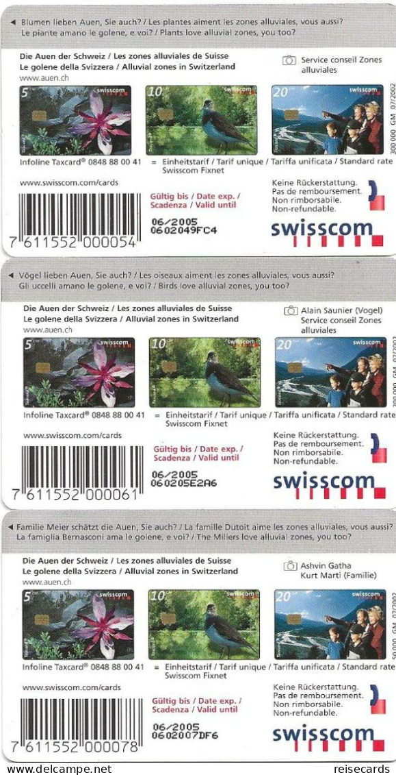 Switzerland: Swisscom CP124.126 Die Auen Der Schweiz - Suisse