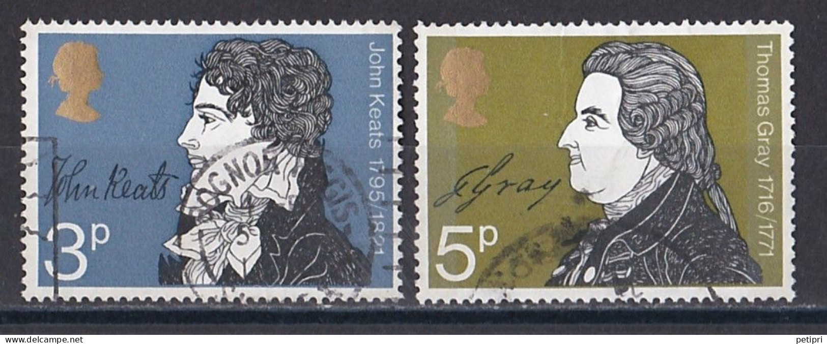 Grande Bretagne - 1971 - 1980 -  Elisabeth II -  Y&T N °  640 Et  641 Oblitérés - Used Stamps